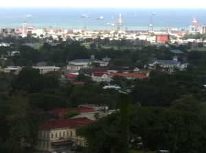 View of Port-of-Spain, the capital of Trinidad & Tobago from Chancellor Hill